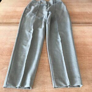 United Colors Of Benetton Pants Women 42 Gray Pleated High Rise Wool Blend Italy